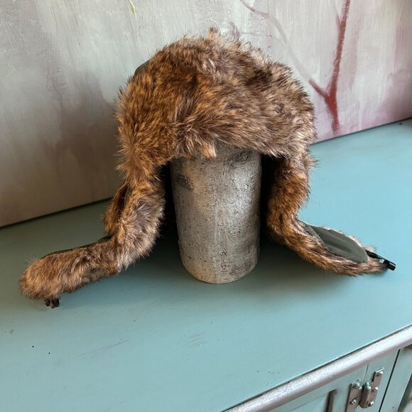 John Boy Trapper Hat Bomber Hat Faux Fur One Size Cold Gear Raingear Hunting - Picture 11 of 12